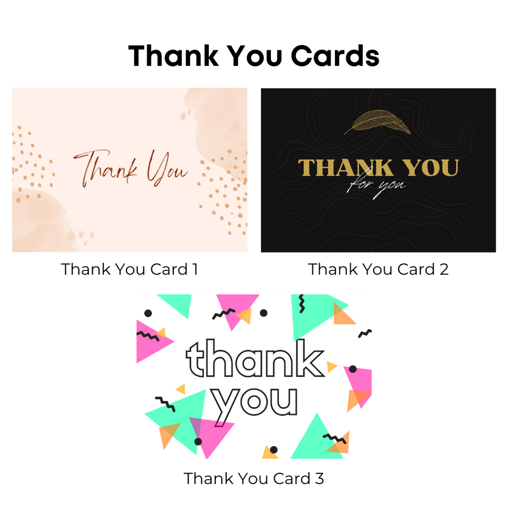 3 Thank You Card Designs Available - The Moments Lab